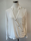 Karen by Simonsen wrap blouse, white, size 38, very good condition