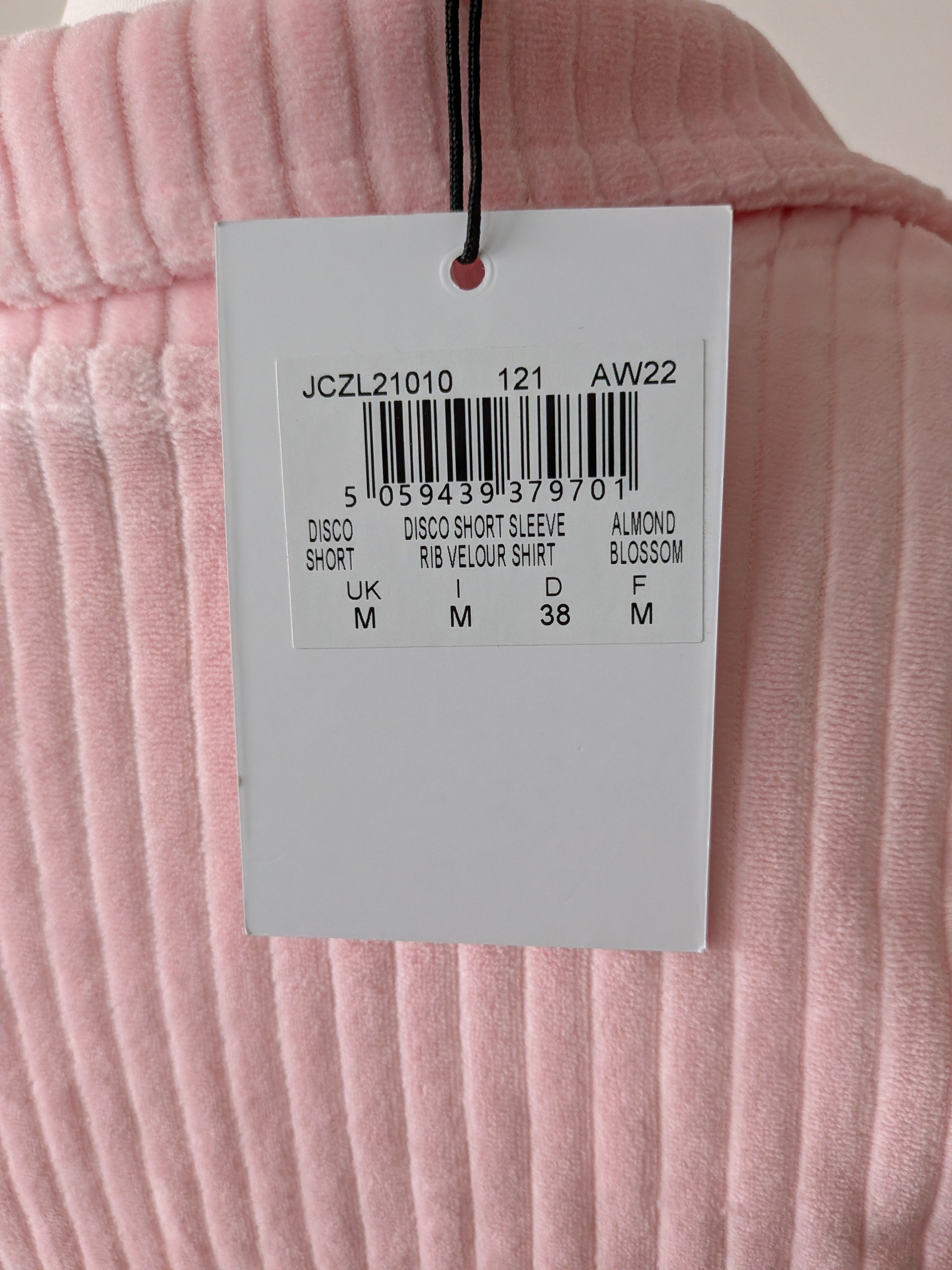 Juicy Couture Rib Velour Shirt, M, Neu, Almond Blossom
