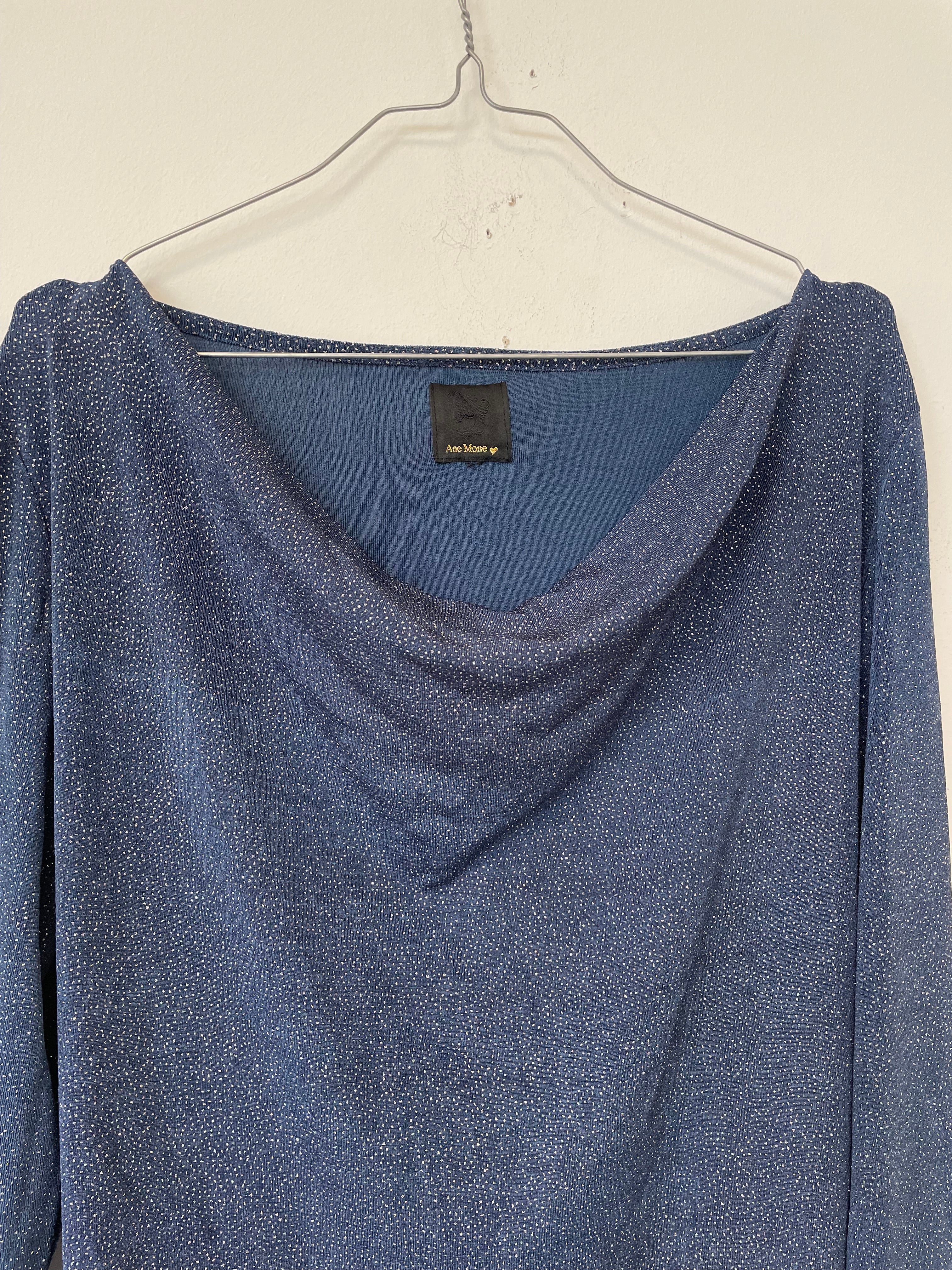 Ane Mone Kleid Navy Glitter, Größe M, Wie Neu