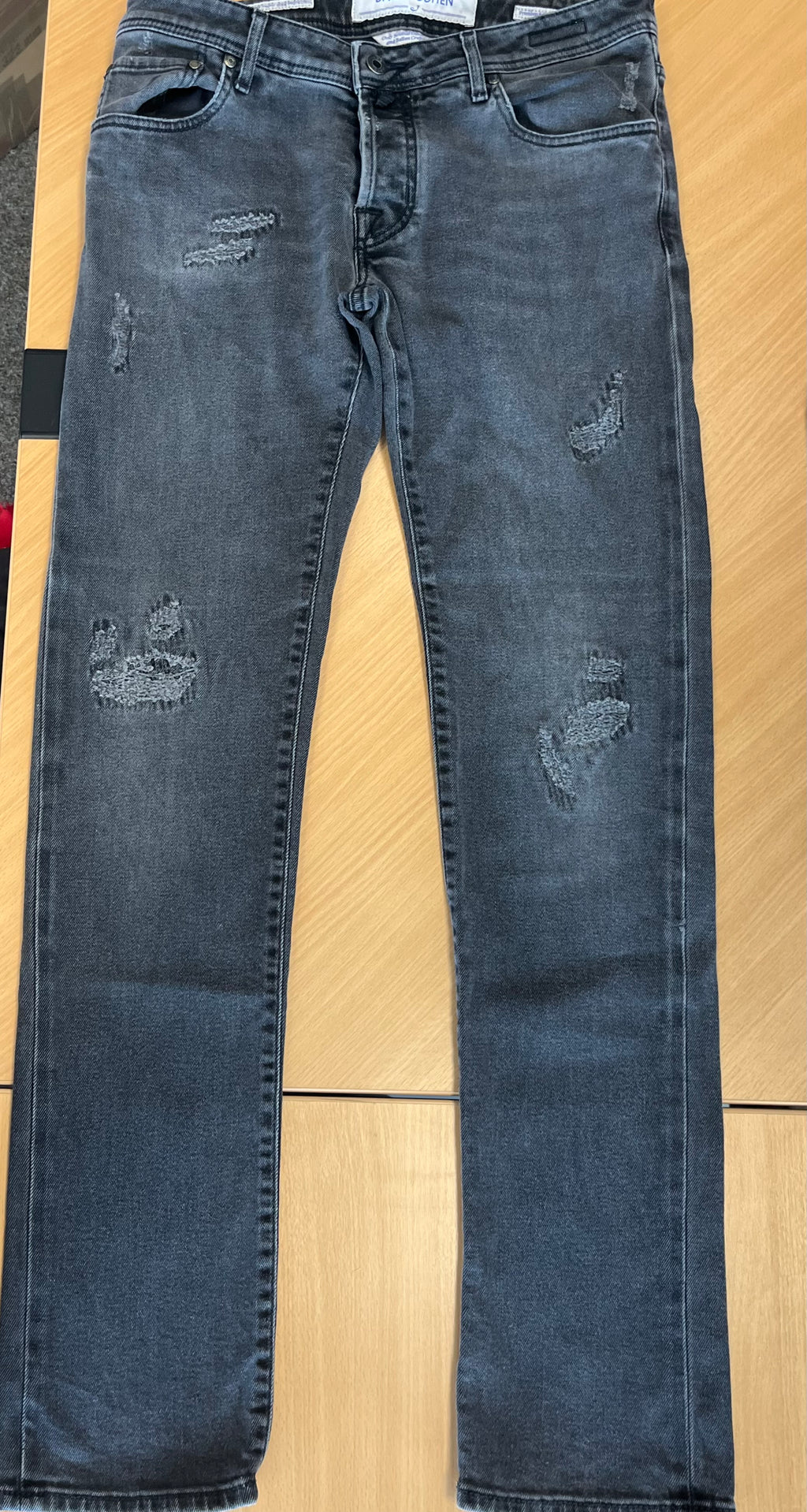 Jacob Cohen Herren Jeans Grau Distressed – Sehr Gut – Made in Italy