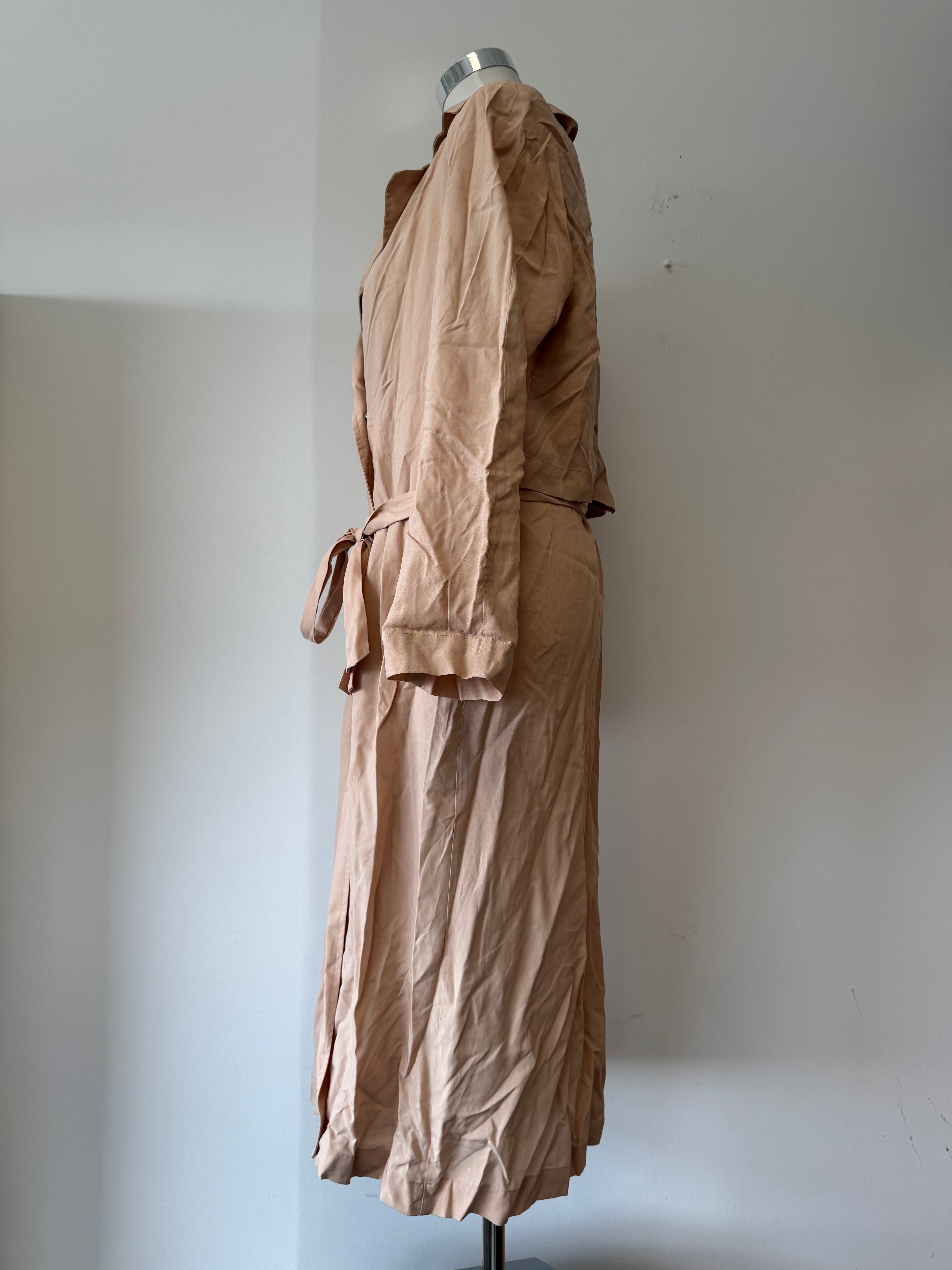 ZARA Basic Trenchcoat – Größe M – Beige, Gürtel, sehr guter Zustand