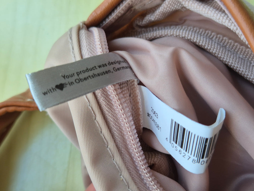 Picard Belt Bag, Nylon & Leather, Cream-Cognac, Small, Like New