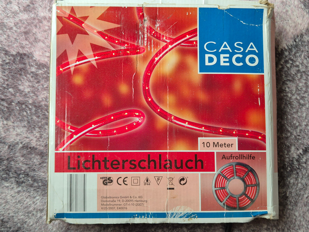 CASA DECO 10m LED Lichterkette Rot, IP44, OVP, sehr guter Zustand