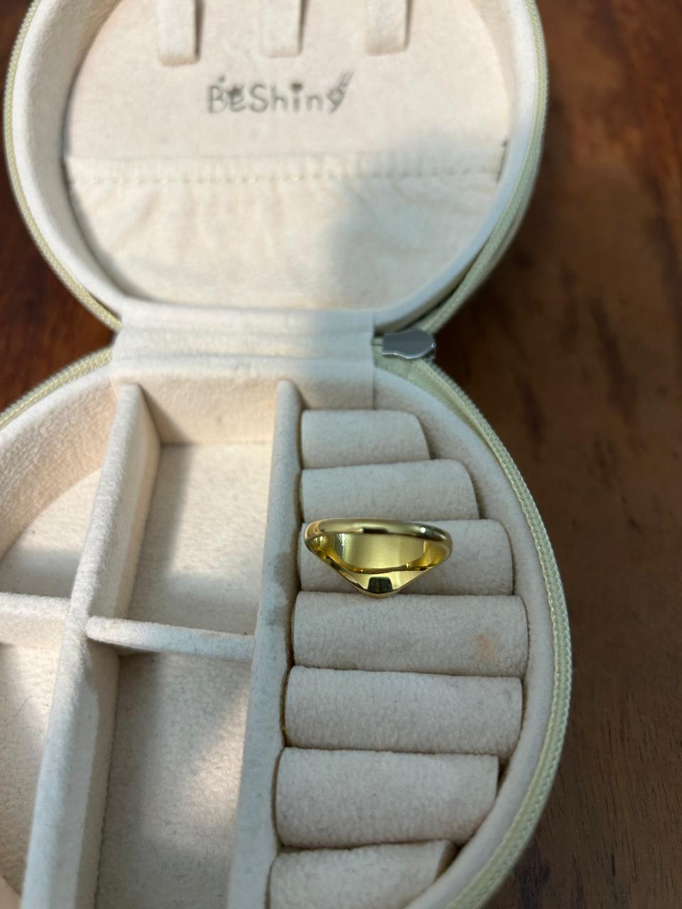 Yvonne Léon Ring 9kt Gelbgold Malachit Größe 52 Sehr Gut