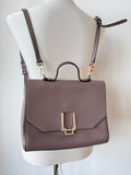 Coccinelle Arlettis Medium Grain-Leather Bag Taupe/Mauve – Very Good
