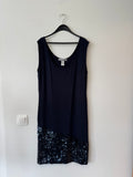 Ashley Brooke Cocktail Dress – Navy Blue, Chiffon & Sequins, Size 44, Very Good