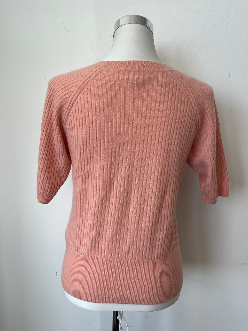 H&M 100% Cashmere Rib-Knit Sweater, Small, Light Pink, Very Good Condition