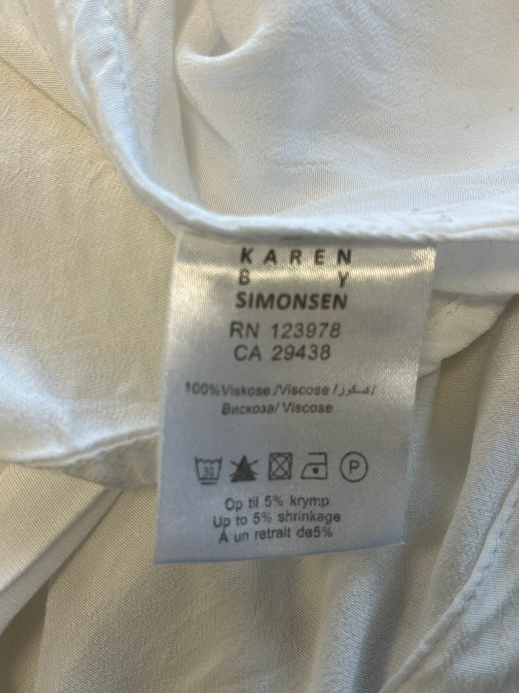 Karen by Simonsen wrap blouse, white, size 38, very good condition