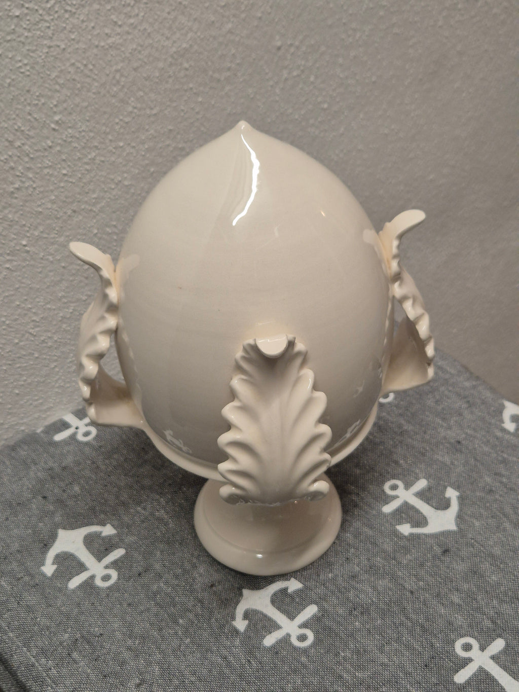 Bottega Vestita Pumo Grottaglie Keramik, 27cm, glänzend weiß, sehr guter Zustand