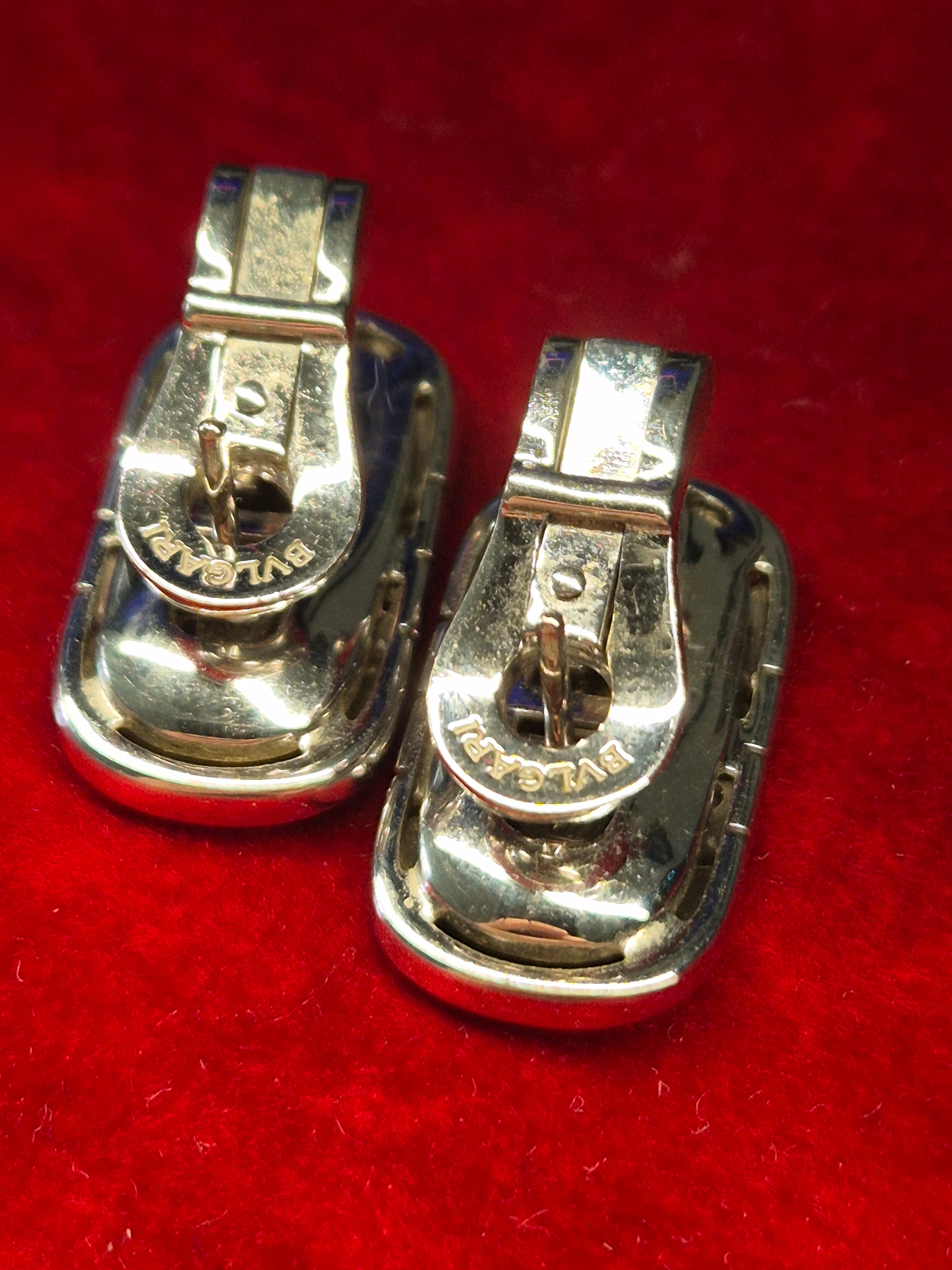 Bvlgari Parentesi 18K Weißgold Diamant Clip-Ohrringe Medium, guter Zustand