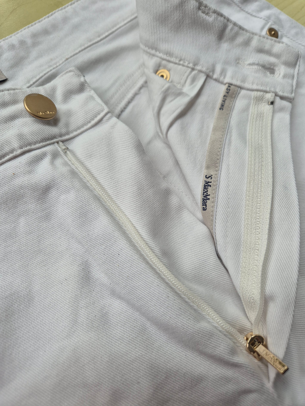 Max Mara Weiße Capri Jeans | Baumwollmix Stretch | Sehr gut | Gr. 38