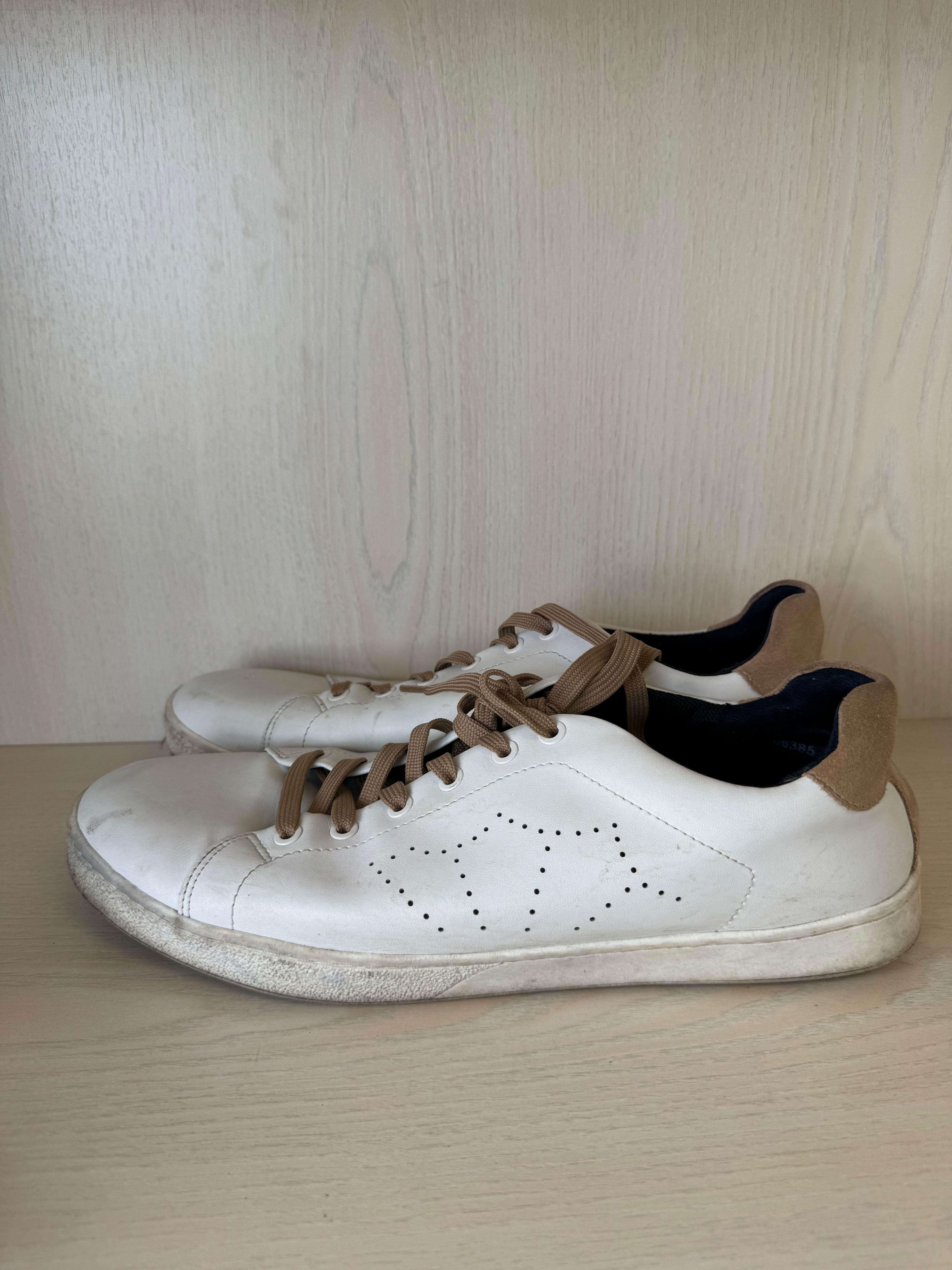 Joop! Men’s Leather Low Top Sneakers White/Beige EU 45 – Good Condition