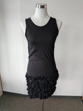 Stella McCartney Ruffle-Hem Minikleid – Schwarz, Gr. 36, 100% Baumwolle, Top