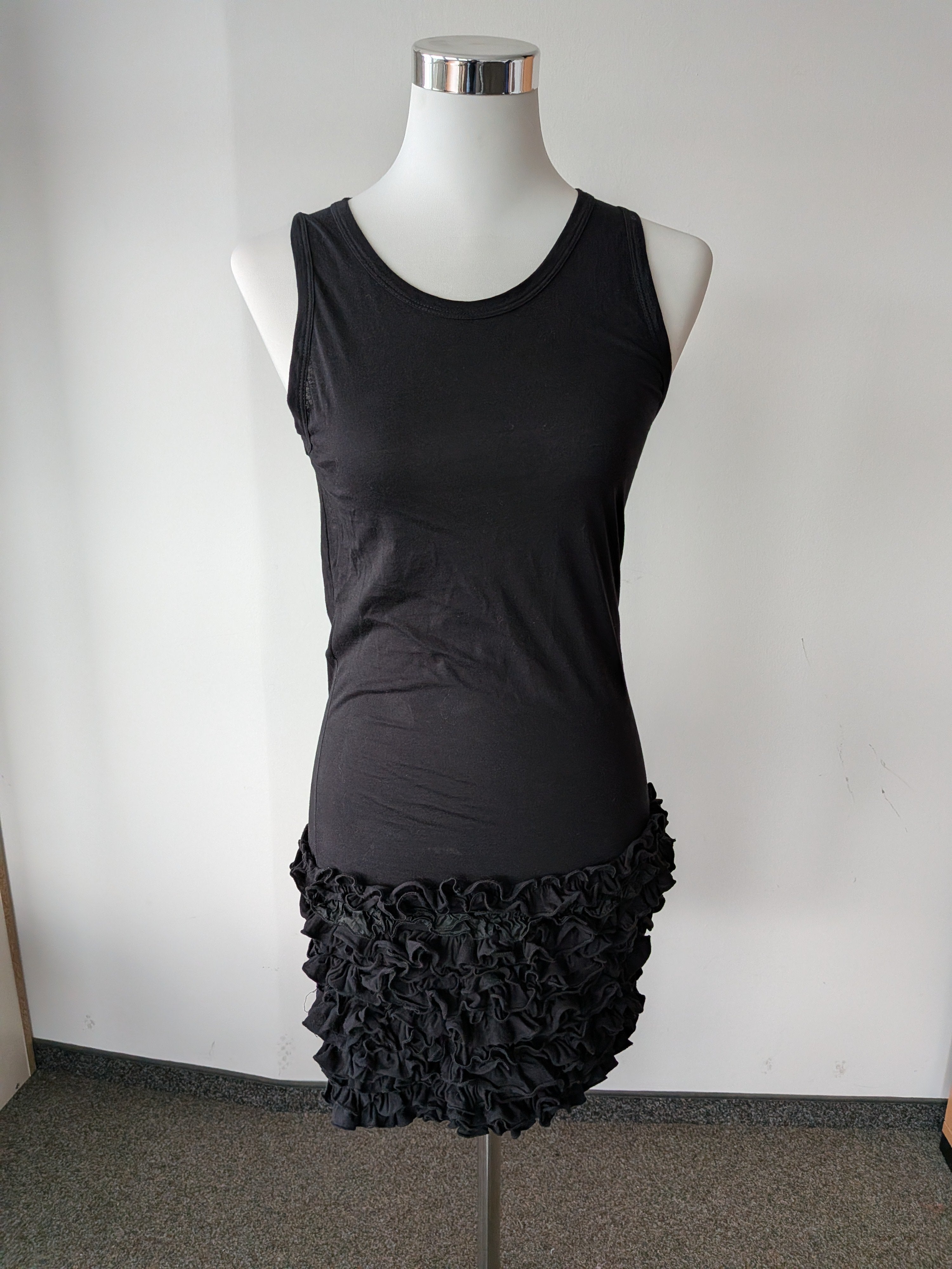 Stella McCartney Ruffle-Hem Minikleid – Schwarz, Gr. 36, 100% Baumwolle, Top