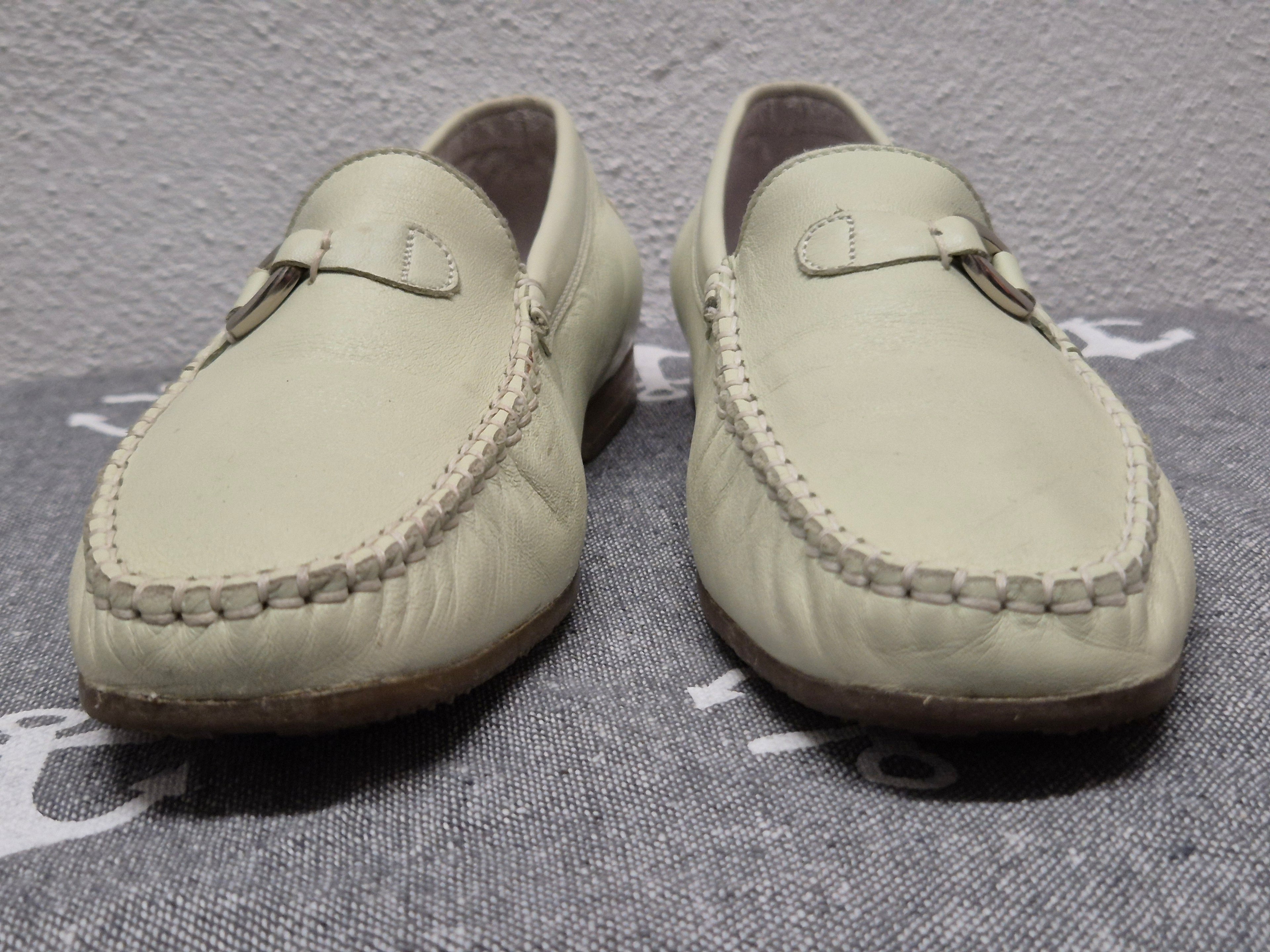 Sioux Damen Leder Mokassins / Loafer, Creme, Gr. 37.5, guter Zustand