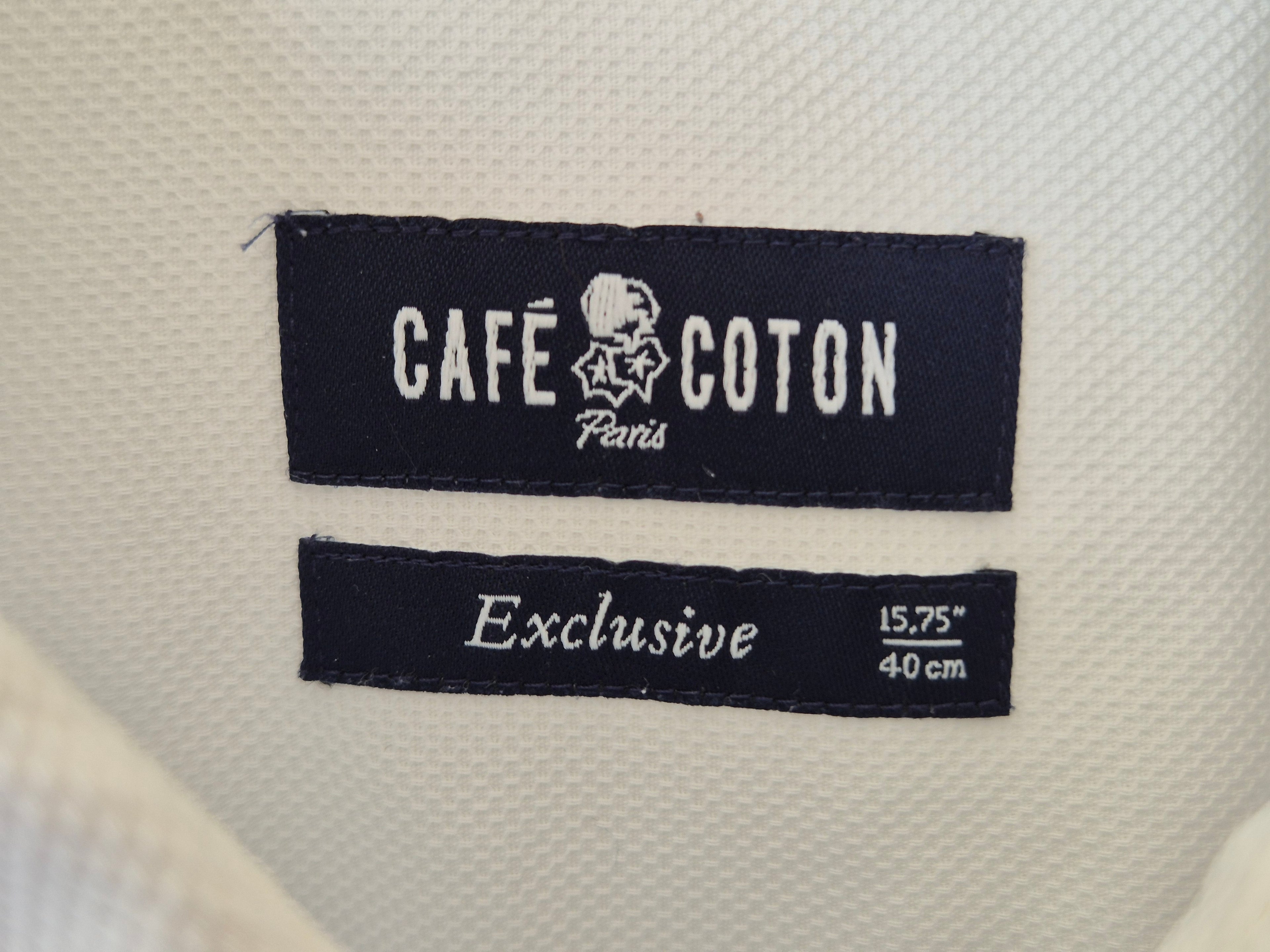 Café Coton Paris „Exclusive“ Weißes Hemd Gr. 40 EU/15.75 – Guter Zustand