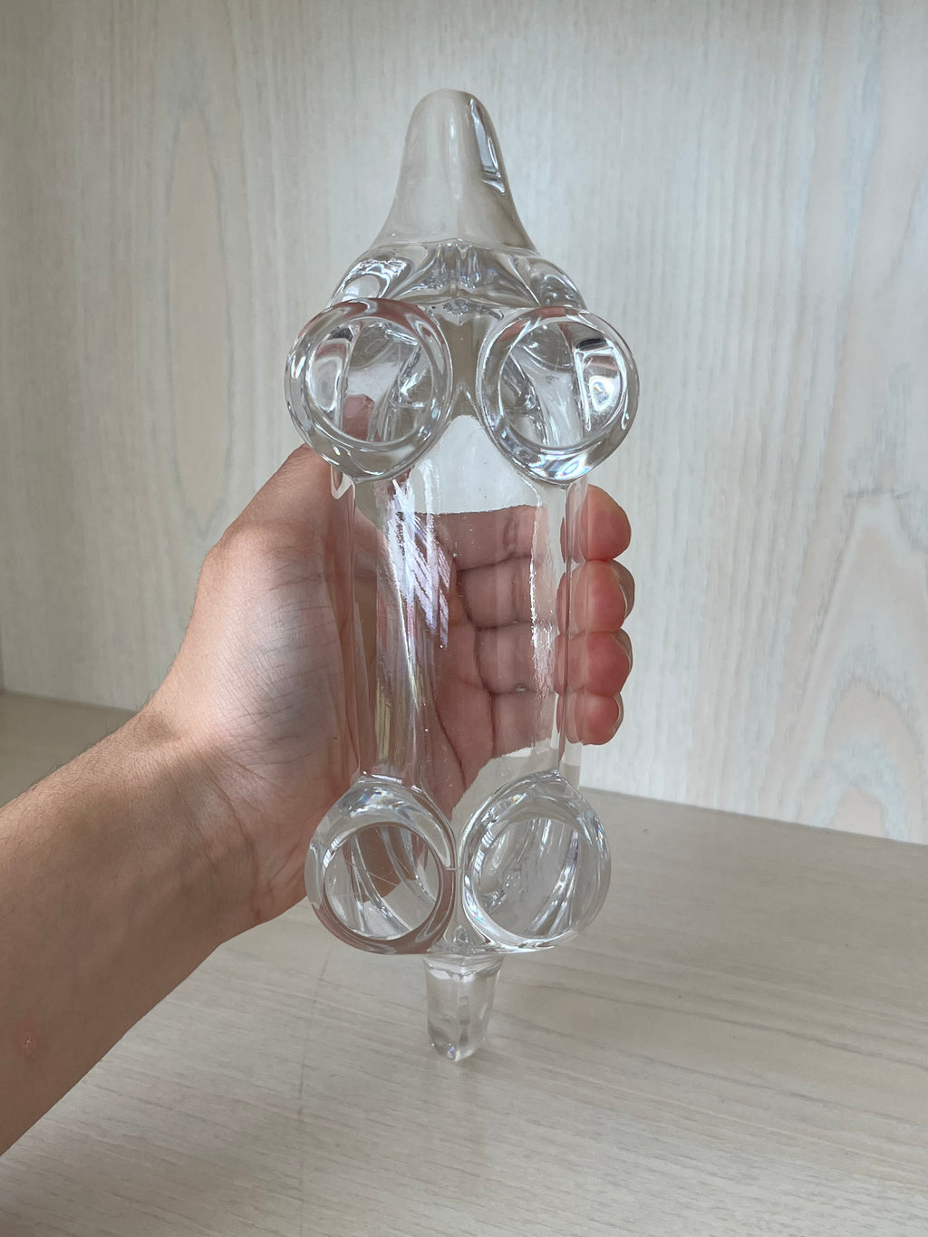 Art Vannes France Crystal Dachshund Dish, Signed, 23cm, Good Condition