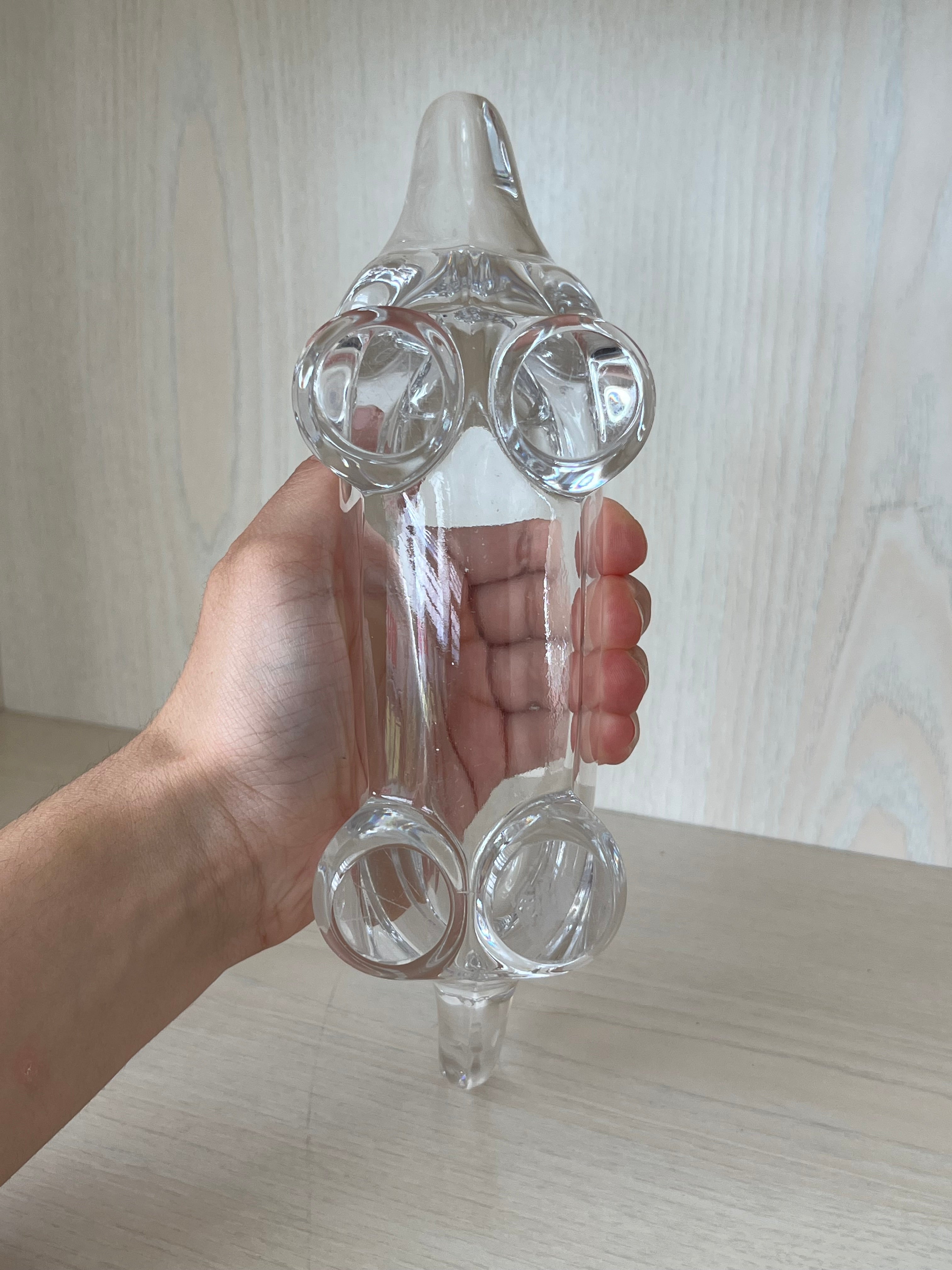 Art Vannes France Crystal Dachshund Dish, Signed, 23cm, Good Condition