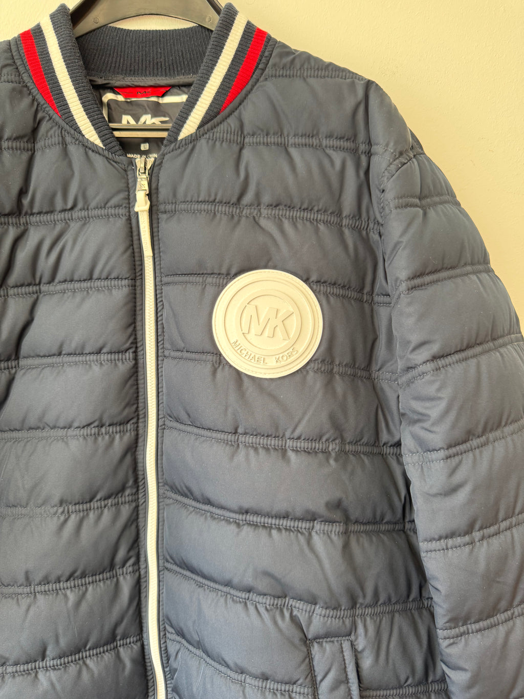 Michael Kors Navy Steppjacke/Pufferjacke Größe L – Sehr Gut