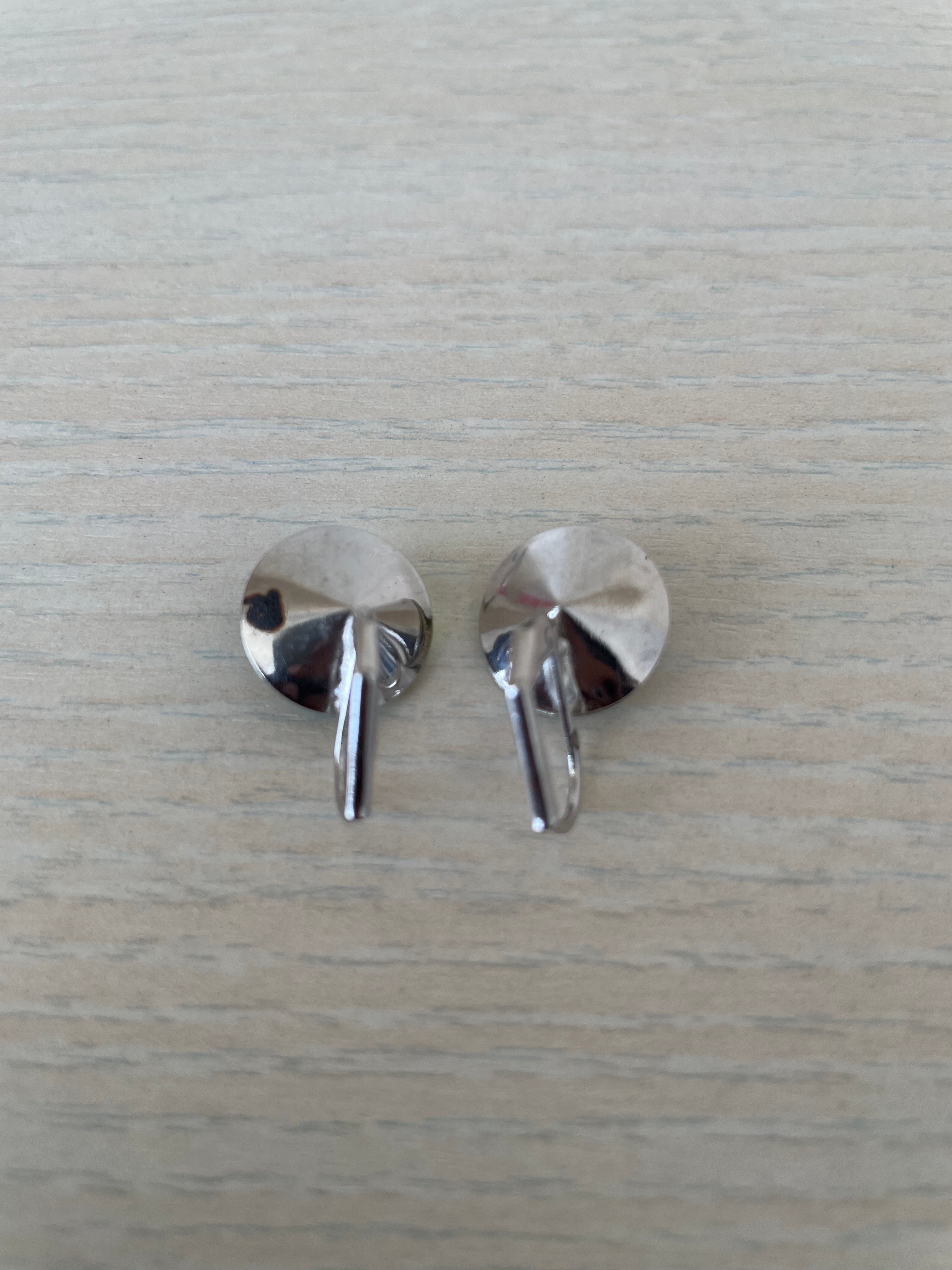 Vintage Clip-On Earrings – Olive Green Peridot, Gold-Tone, Very Good Condition