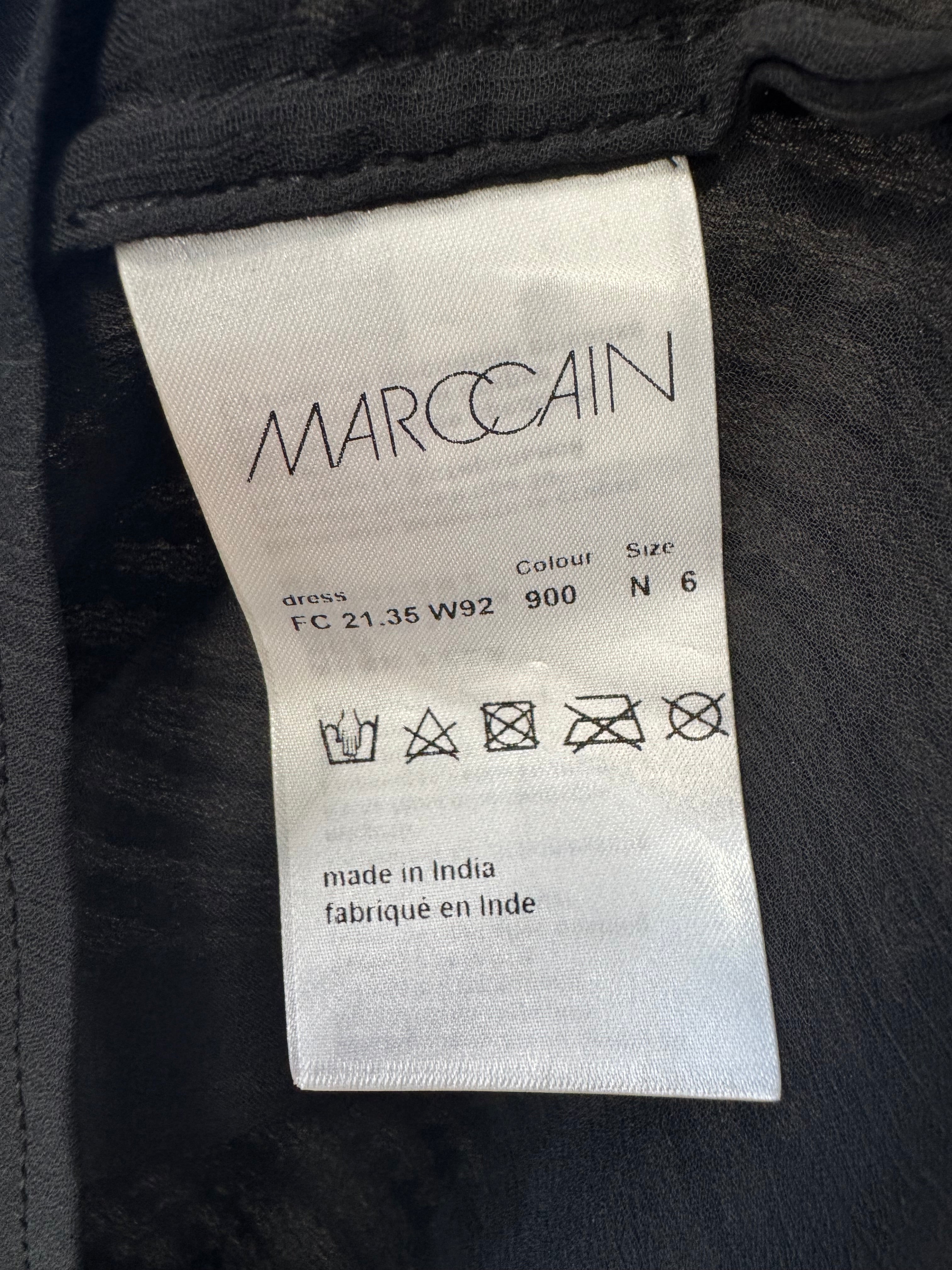 Marc Cain beaded shift dress, EU 44 / UK 16, black, very good condition
