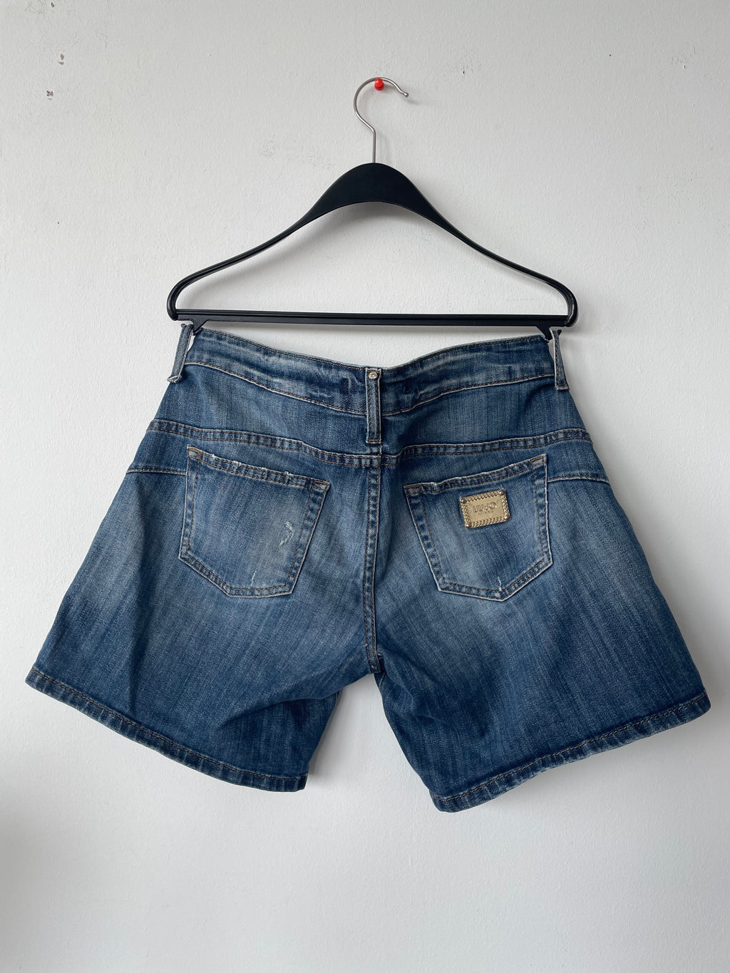 Liu Jo W13106 D3019 Damen Denim Shorts Gr. 29 Blau Baumwolle Zustand Gut