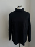 TUZZI Damen Rollkragen Langarmshirt Schwarz EU 42 Baumwolle/Modal Guter Zustand
