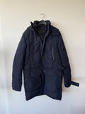 Zara Man Puffer Parka, Gr. M, Schwarz – warmer Wintermantel, gebraucht
