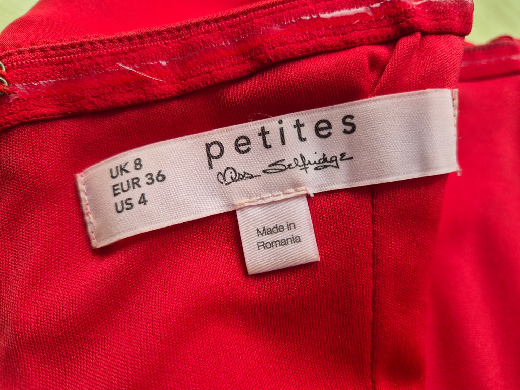Miss Selfridge PETITE Off-Shoulder Kleid | Rot | EU 36 | Sehr gut