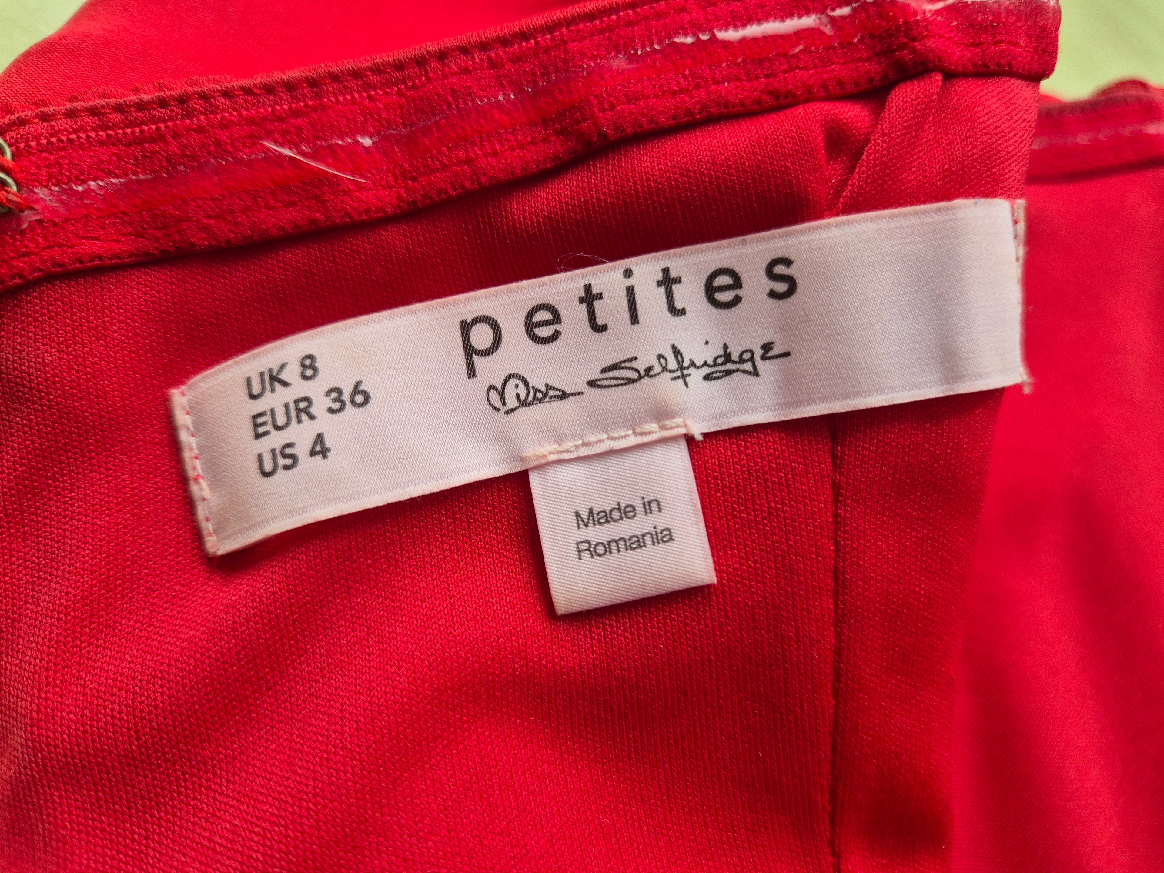 Miss Selfridge PETITE Off-Shoulder Kleid | Rot | EU 36 | Sehr gut