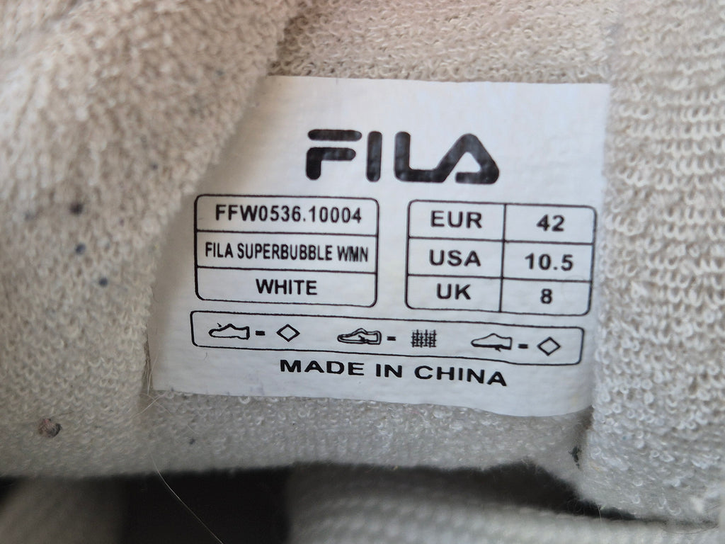 Fila Superbubble WMN White Sneakers EU 42 / US 10.5 – Normal Use