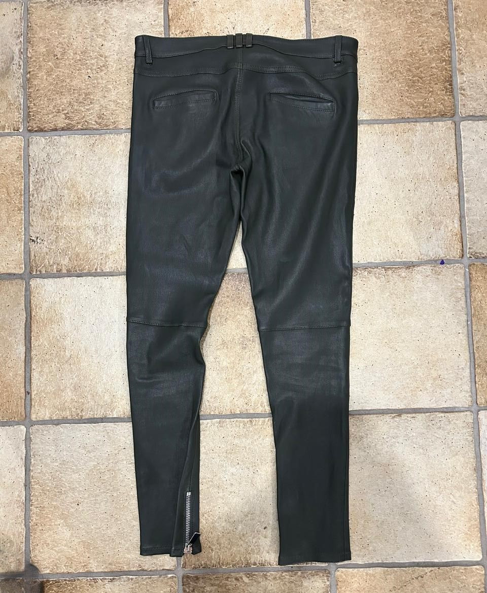 ANINE BING Lederhose Zipper-Detail, Schwarz, Gr. M, Guter Zustand