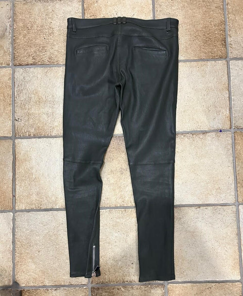 ANINE BING Lederhose Zipper-Detail, Schwarz, Gr. M, Guter Zustand