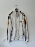Dolce & Gabbana Track Jacket – Weiß/Braun/Blau, Gr. 50, Zustand: Stark gebraucht