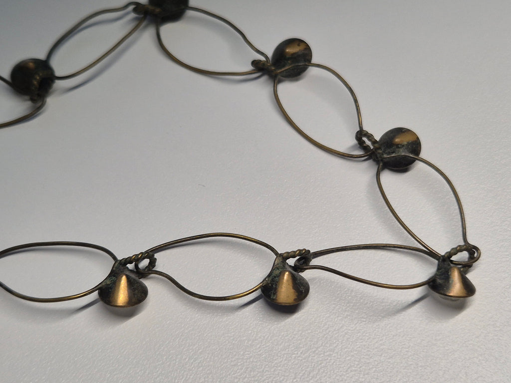 Lange KONPLOTT Kette – Schwarz & Klar – Antik Messing – Gebraucht