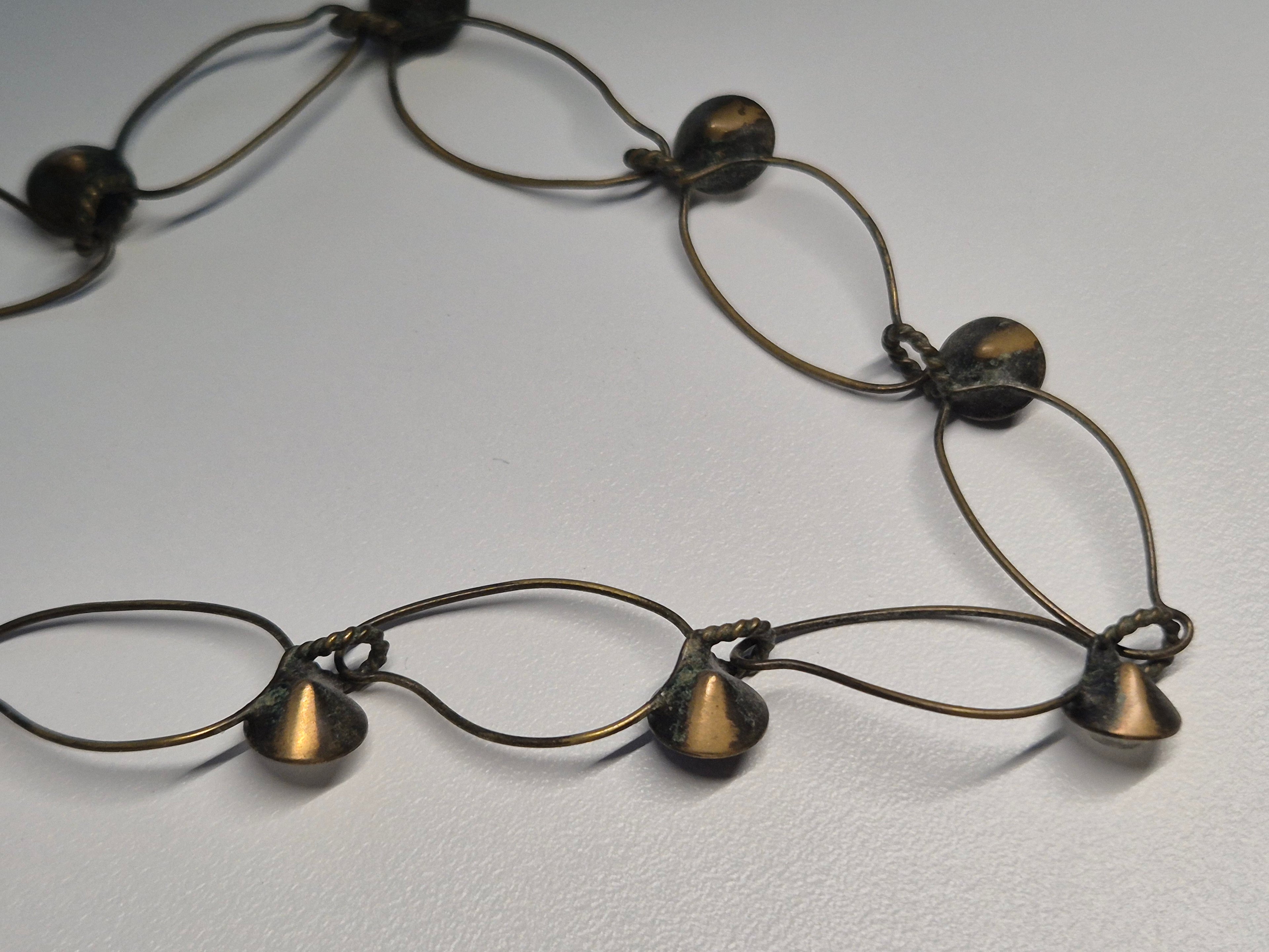 Lange KONPLOTT Kette – Schwarz & Klar – Antik Messing – Gebraucht