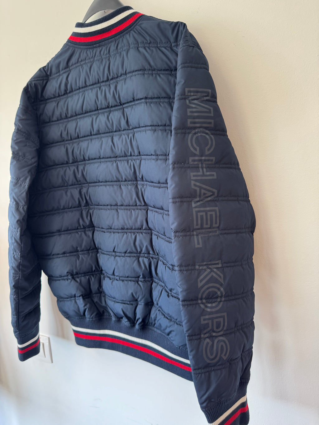 Michael Kors Navy Steppjacke/Pufferjacke Größe L – Sehr Gut