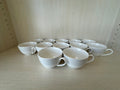 KHG Vesuvio Kaffeeset 24-tlg. – 12 Tassen & Untertassen, wie neu, Offwhite