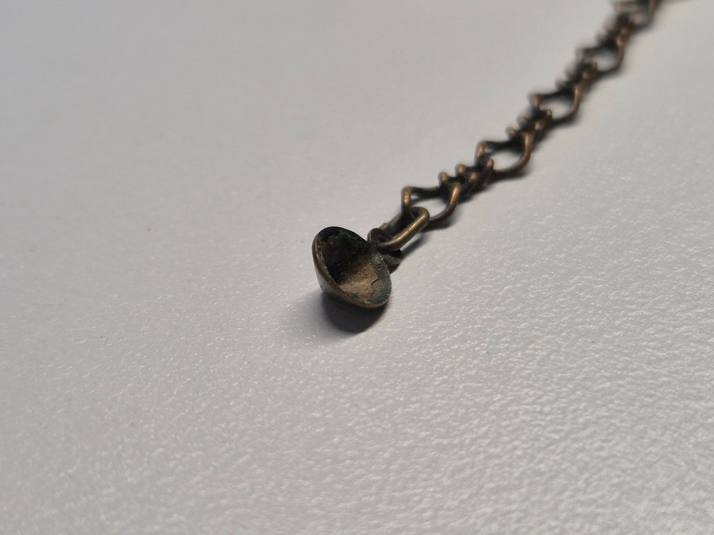 Lange KONPLOTT Kette – Schwarz & Klar – Antik Messing – Gebraucht