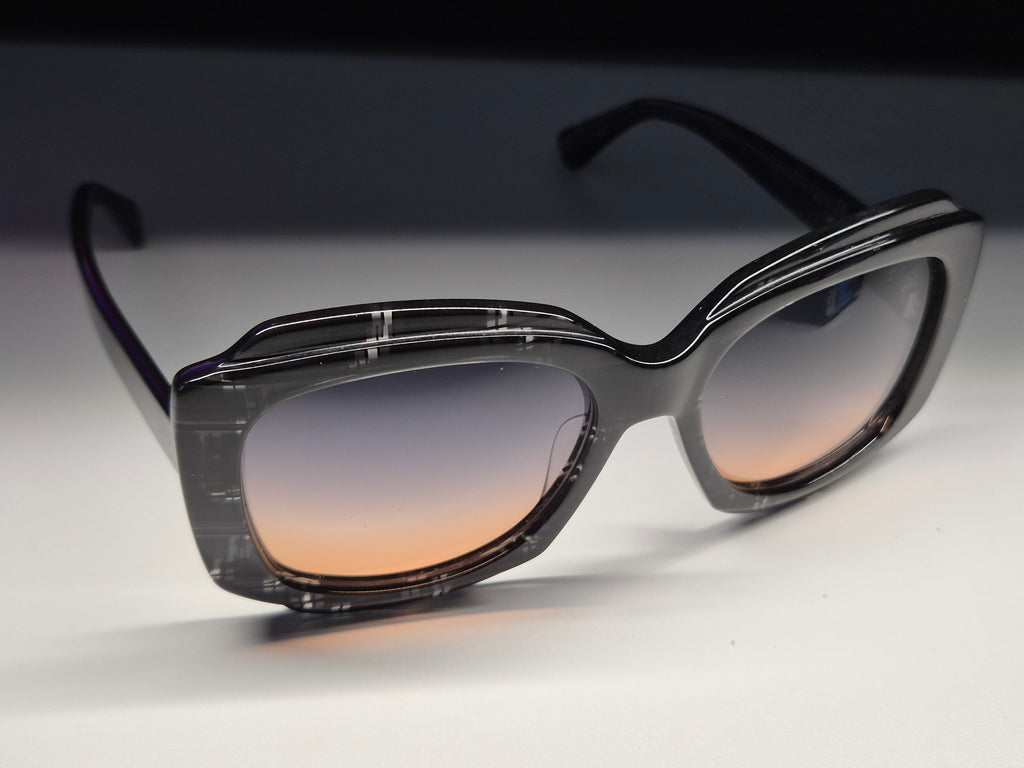 Oliver Goldsmith Oversized Square Sonnenbrille – Leopard Acetat, Gr. 57x18 145, gut