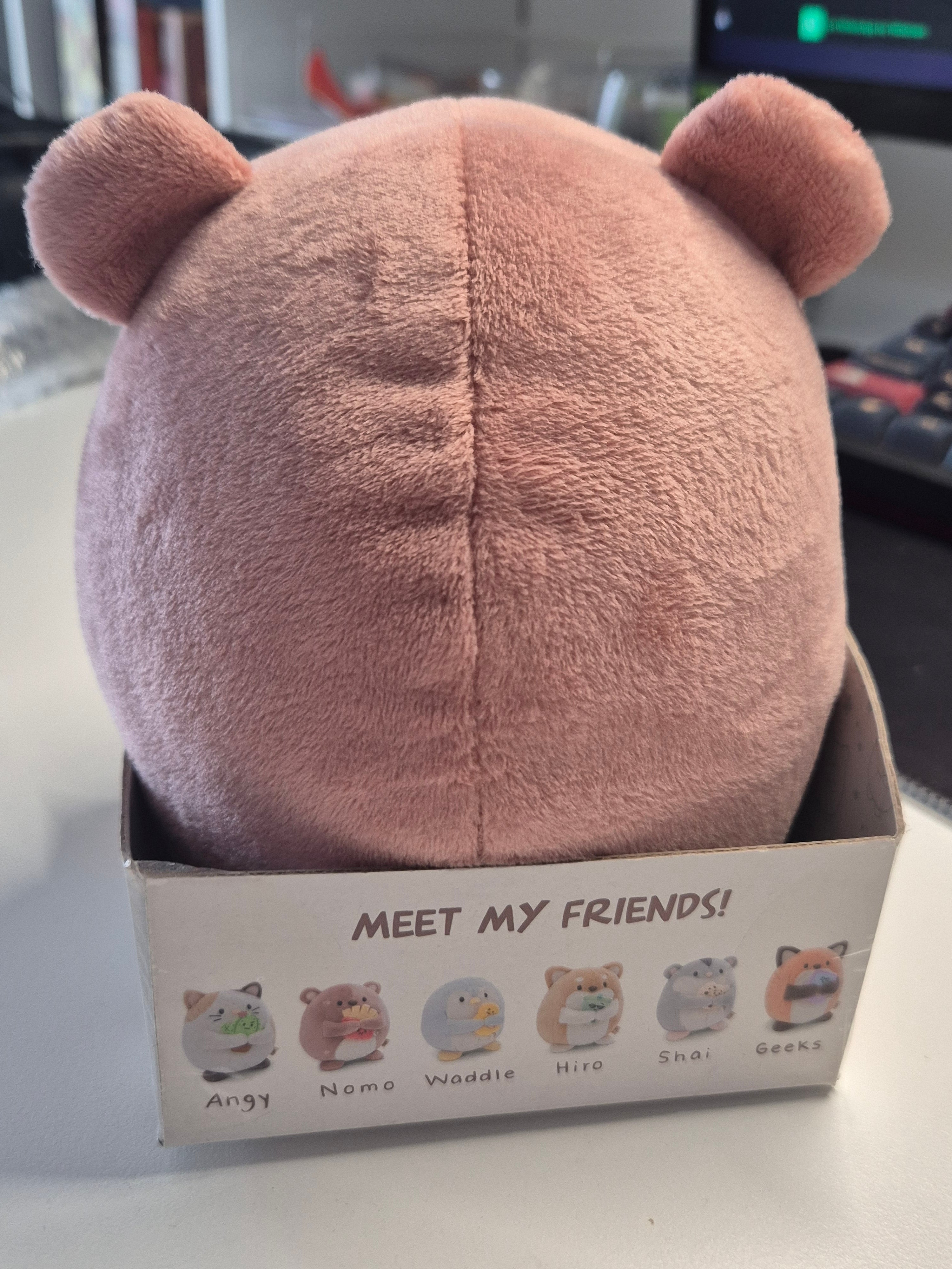 NICI Mymochi Nomo Bear Plush, Pink, 16 cm, New, Boxed