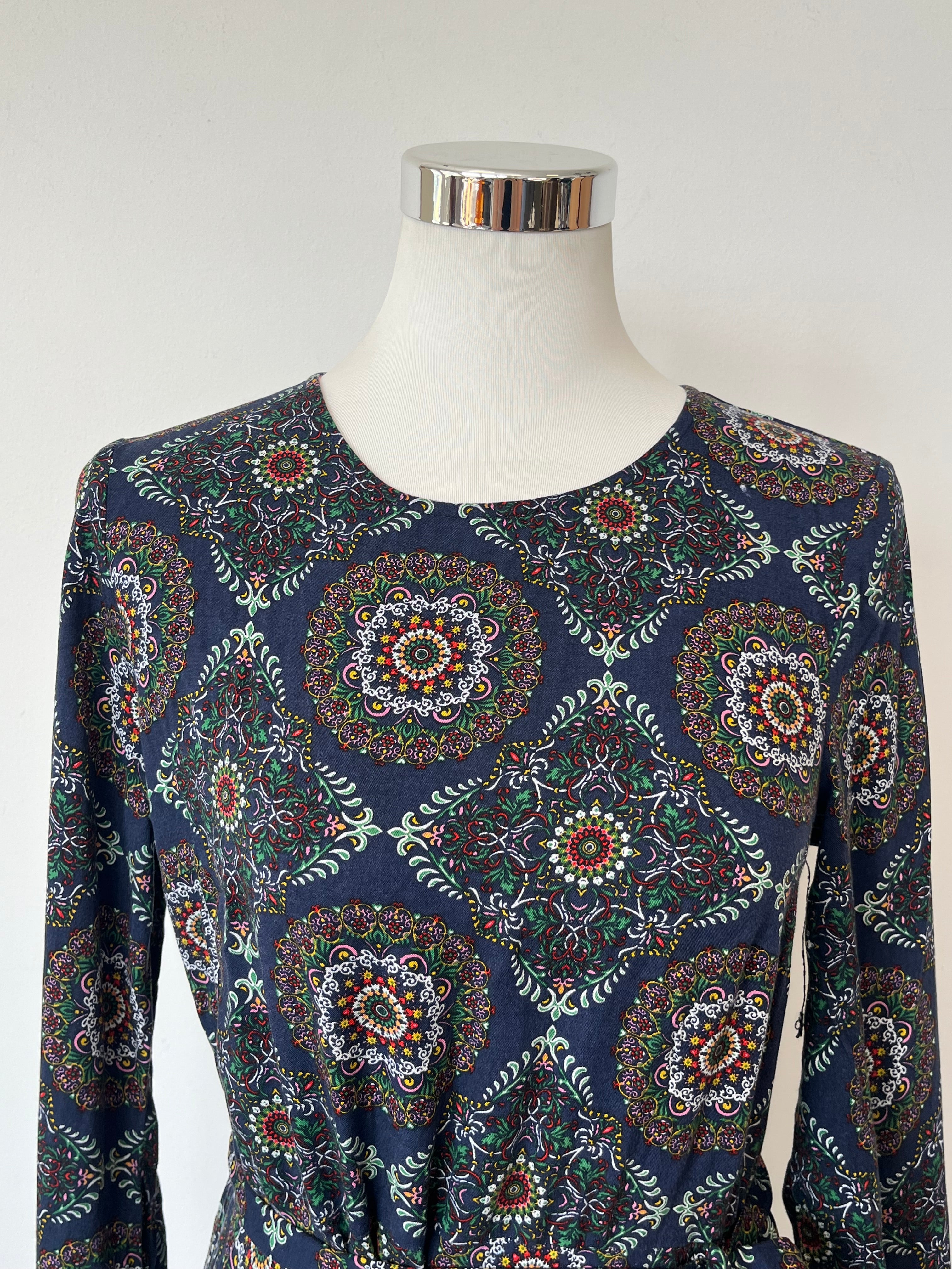 Holly & Whyte by Lindex Maxikleid Langarm EU 40 Mehrfarbig Sehr Gut