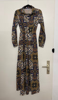 Paisley Boho Maxi Kleid, Gr. M, Multicolor – JOR FISTAN, guter Zustand