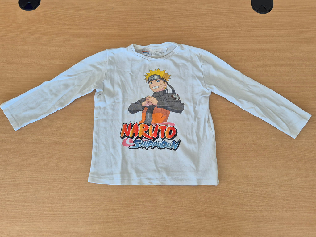 Zara Kids Naruto Shippuden Pyjama Set, Gr. 128, Weiß/Grau, Zustand Gut