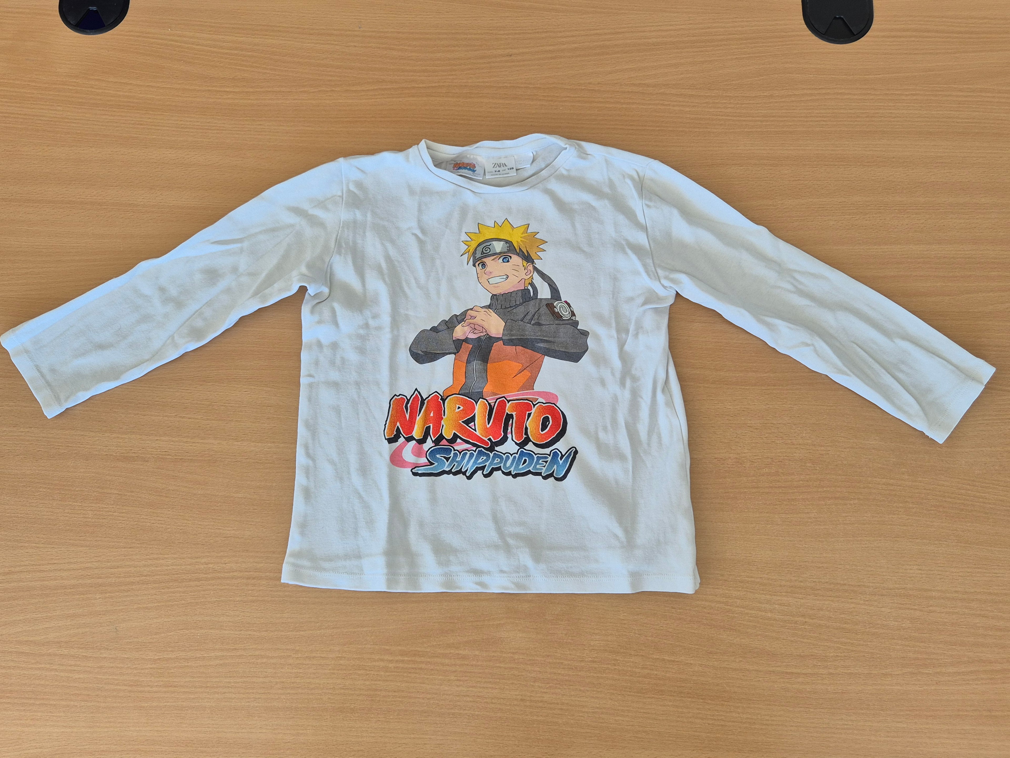 Zara Kids Naruto Shippuden Pyjama Set, Gr. 128, Weiß/Grau, Zustand Gut