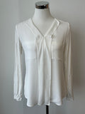 OPUS Blouse, Size 36, Off-White, 2 Chest Pockets, Very Good Condition