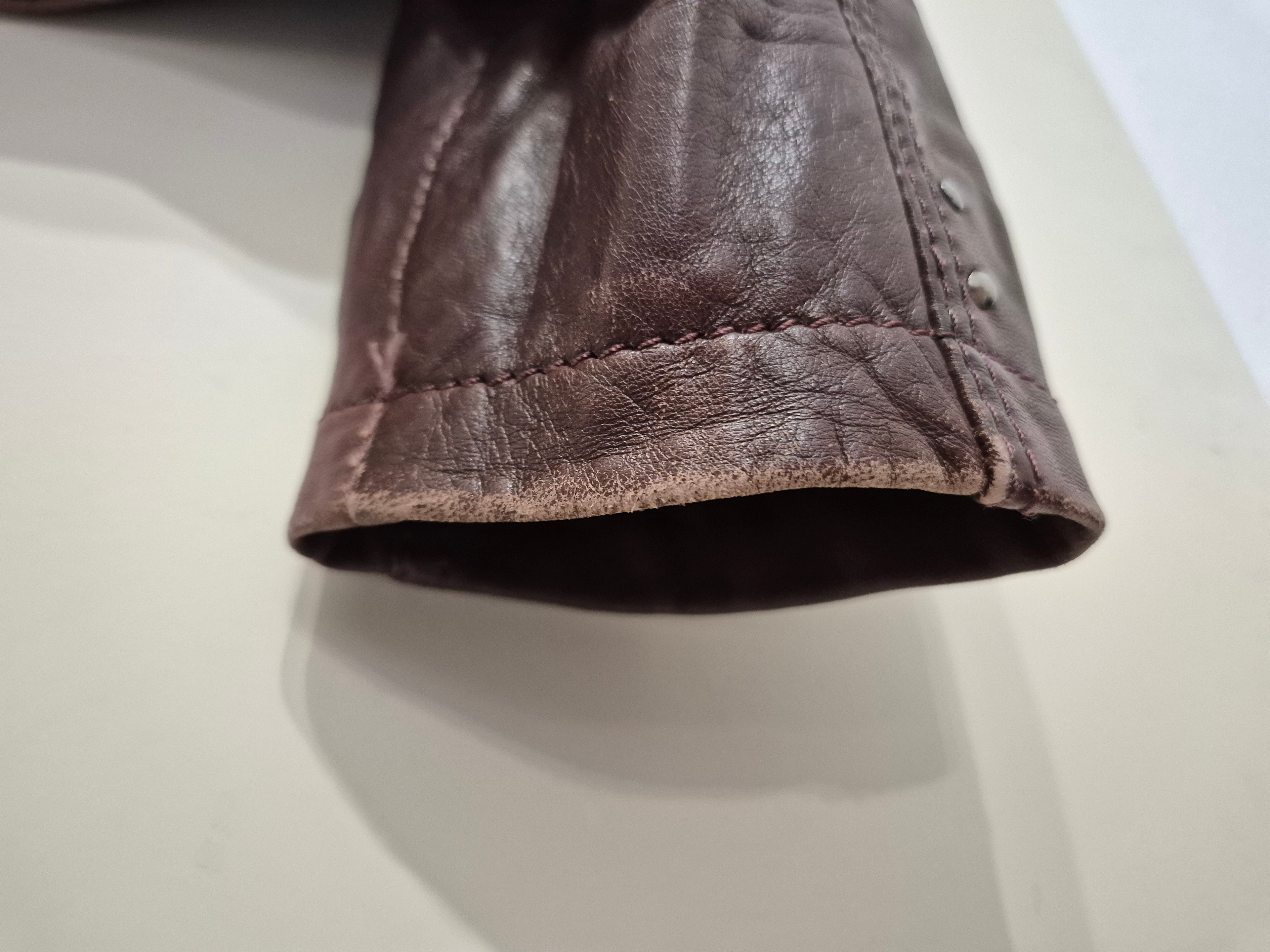 Saki Collection Medina Lederjacke Braun Größe 36, gebraucht
