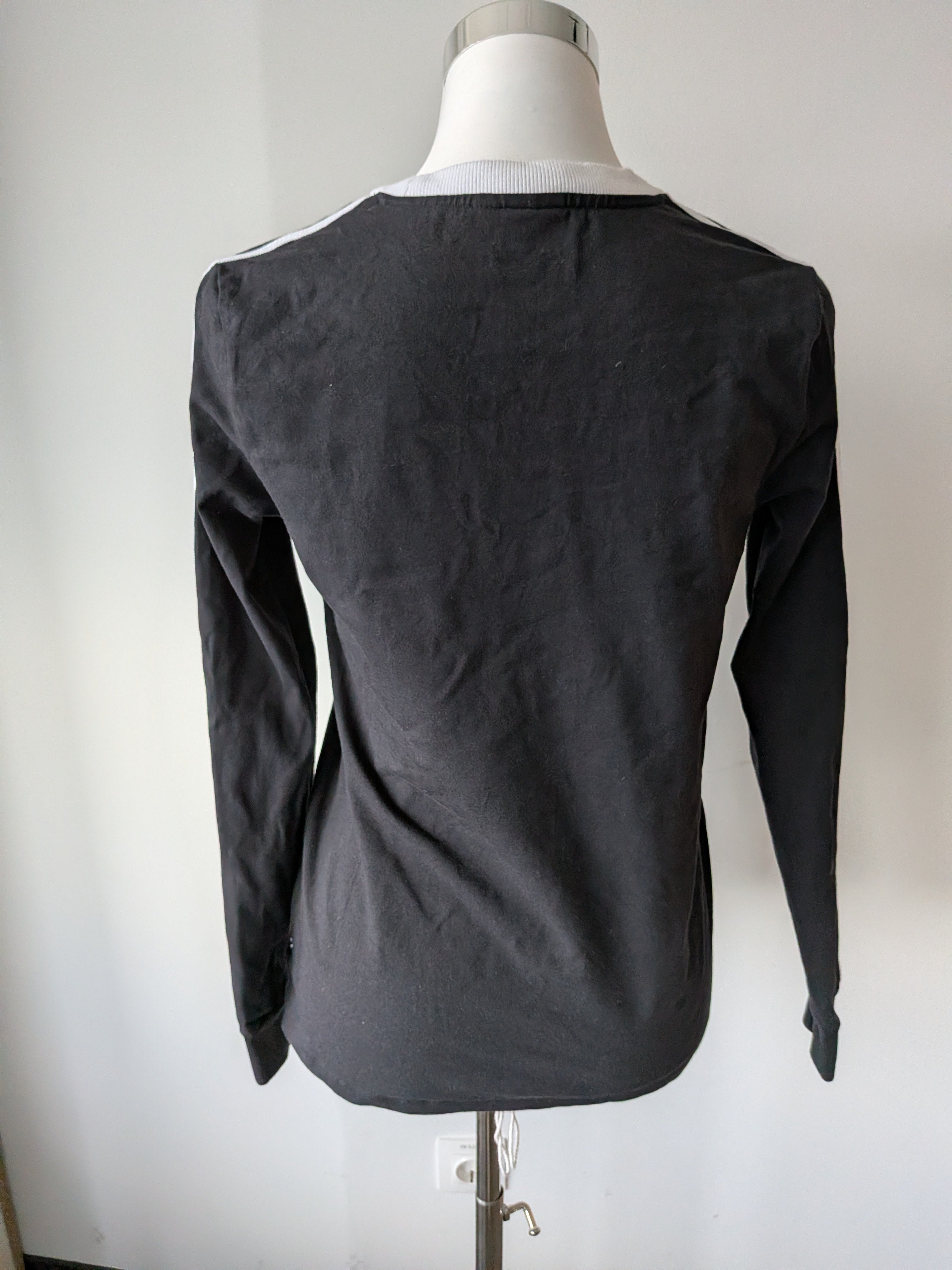 Adidas Originals 3-Stripes Langarmshirt Damen, Schwarz, Gr. M, Sehr gut