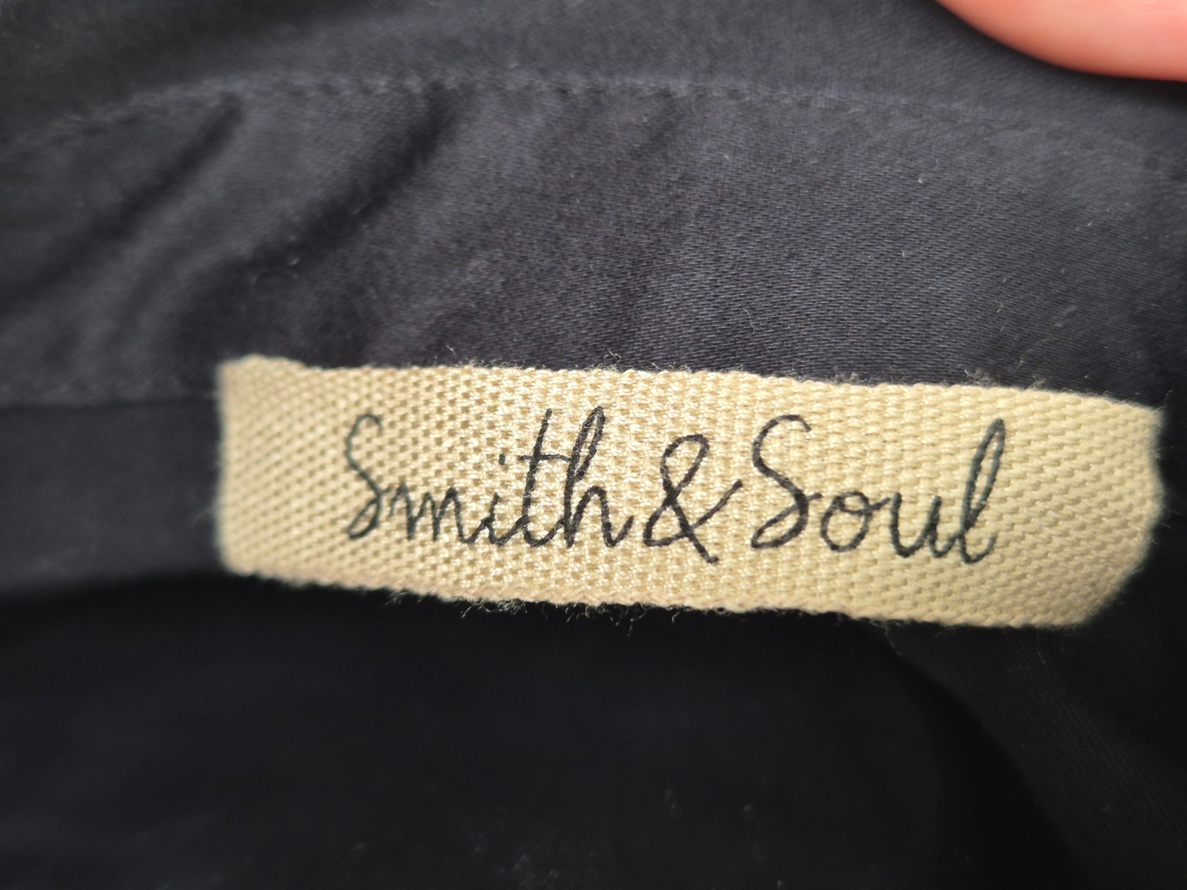 Smith & Soul Bluse S – Schwarz, Plissee-Saum, 100% Baumwolle, guter Zustand