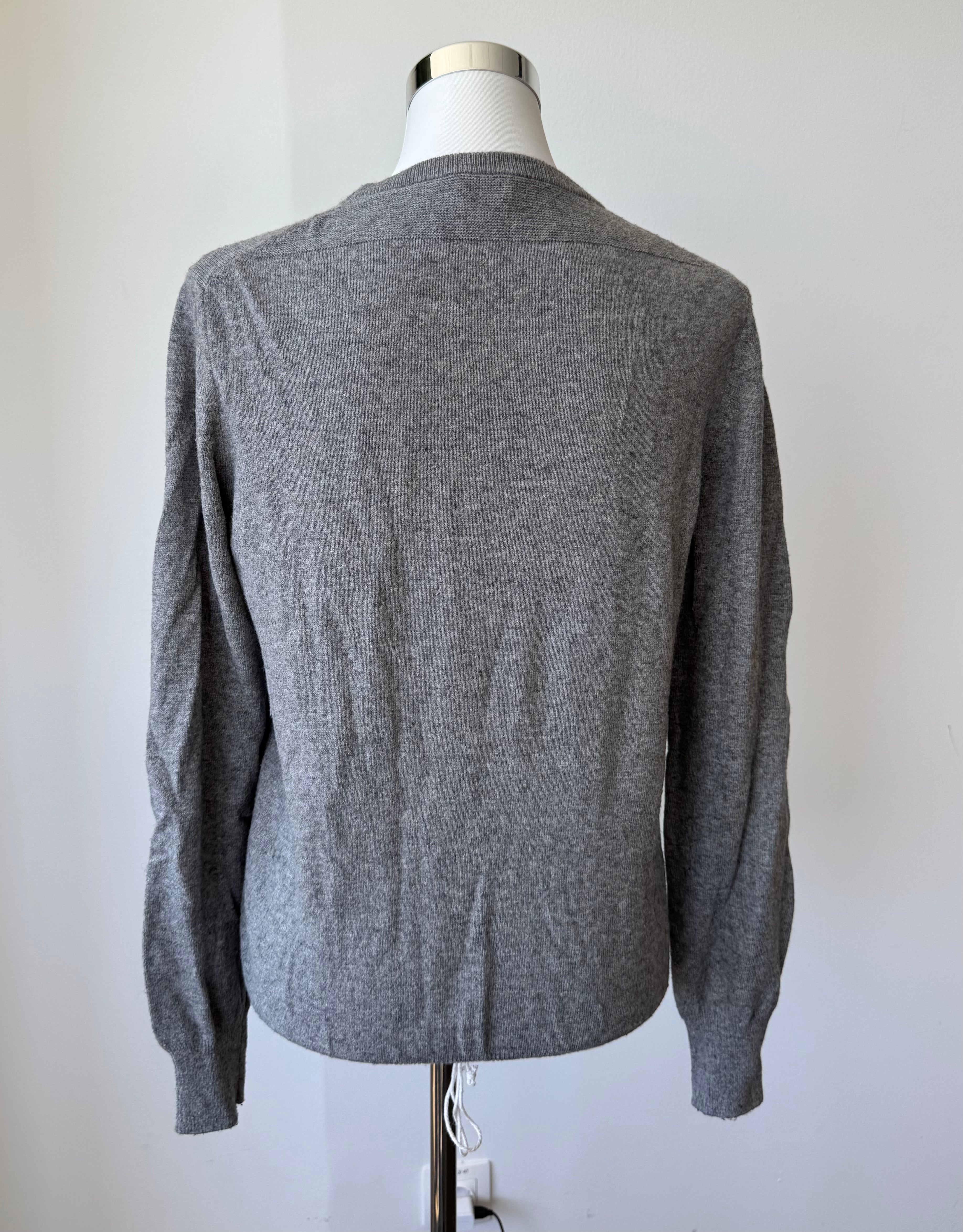 Closed cashmere blend crew-neck sweater grey melange M good condition